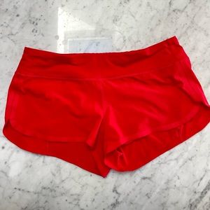 Lululemon Red Athletic Shorts
